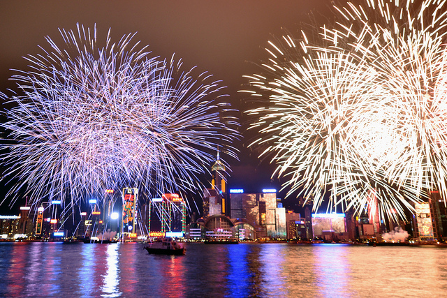 Hong Kong NYE Fireworks